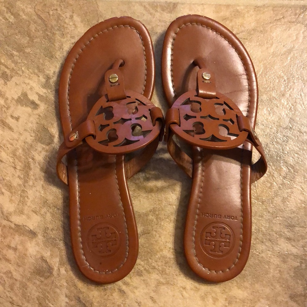 Tory Burch Miller Size 7.5 Vintage Vachetta
